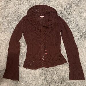 Max Rave Y2K knitted sweater burgundy size S